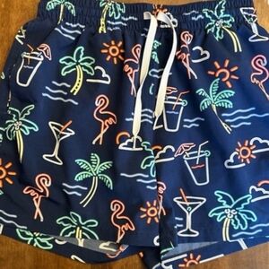 Chubbies Blue and White Swim Shorts